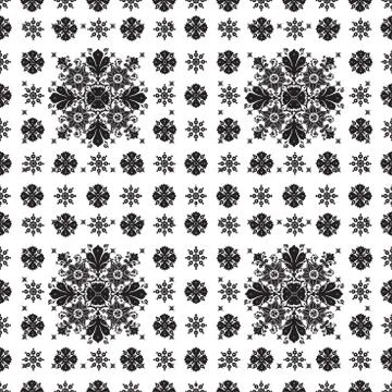 Abstract ethnic seamless floral pattern design 스톡 일러스트