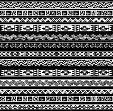 Abstract Ethnic Seamless Geometric Pattern. Stock Illustration