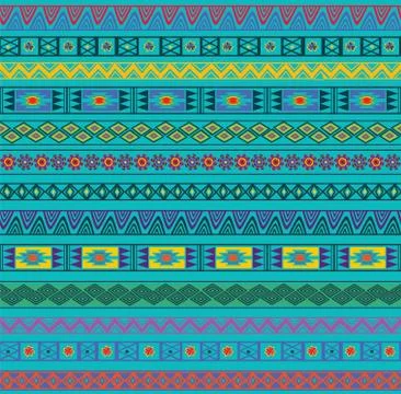 Abstract Ethnic Seamless Geometric Pattern. Stock Illustration