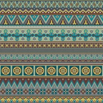 Abstract ethnic stripe pattern, vector background Stock Illustration