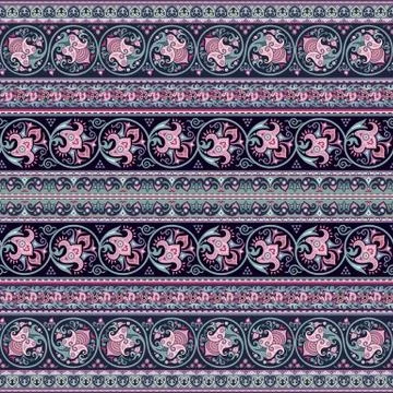 Abstract ethnic stripe pattern, vector background Stock Illustration