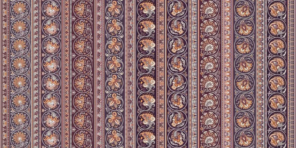 Abstract ethnic stripe pattern, vector background イラスト素材