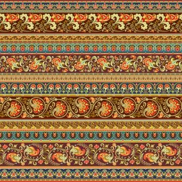 Abstract ethnic stripe pattern, vector background Ilustração Stock