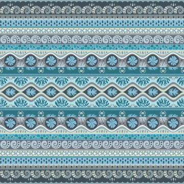 Abstract ethnic stripe pattern, vector background Stock Illustration