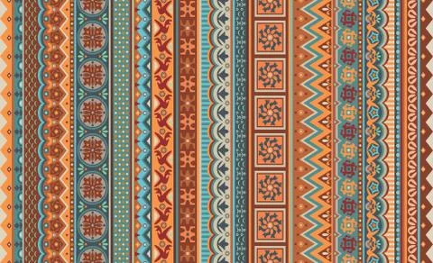 Abstract ethnic stripe pattern, vector background 스톡 일러스트