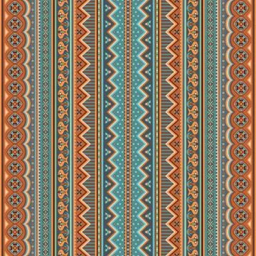 Abstract ethnic stripe pattern, vector background Ilustración de archivo