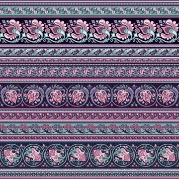 Abstract ethnic stripe pattern, vector background Ilustración de archivo