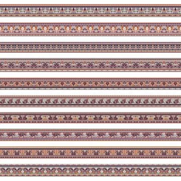 Abstract ethnic stripes. Ornamental borders set Stock-Illustration
