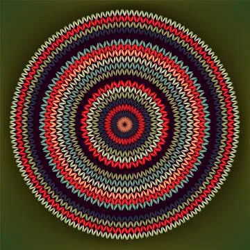 Abstract Ethnic Style Circle Simple Color Needlework Background Stock Illustration