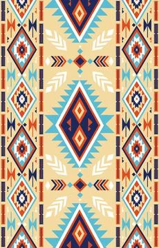 Abstract ethnic tribal native pattern wallpaper Stock Illustration
