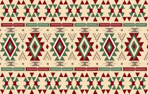 Abstract ethnic tribal native pattern wallpaper 库存插图