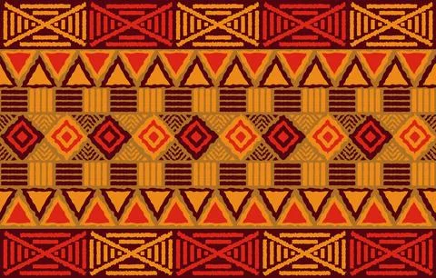 Abstract ethnic tribal native pattern wallpaper Stock Illustration