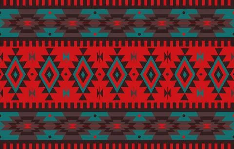 Abstract ethnic tribal native pattern wallpaper 库存插图