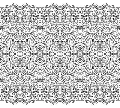 Abstract ethnic vector nature tile stripe Ilustración de archivo