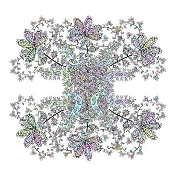 Abstract ethnic vector seamless pattern. Tribal art print, vintage background. B Stock Illustration