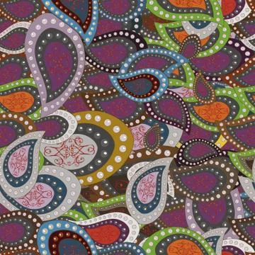 Abstract ethnic vector seamless pattern. Background texture, sketch, theme in gr Stockillustratie