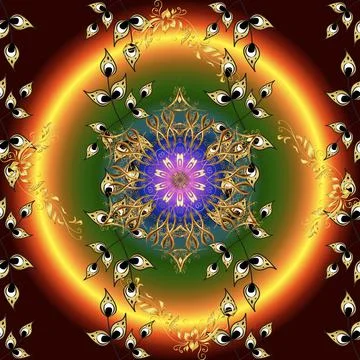 Abstract ethnic vector seamless pattern. Tribal art boho print, vintage flower b Stock Illustration