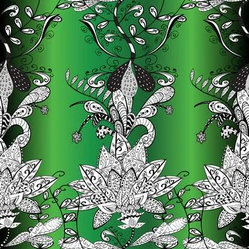 Abstract ethnic vector seamless pattern. Background texture, wallpaper, floral t 스톡 일러스트