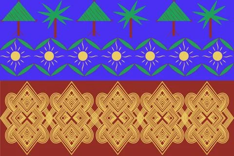 Abstract ethno pattern Stock Illustration