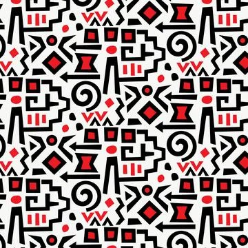 Abstract etnic seamless geometric pattern Stock Illustration