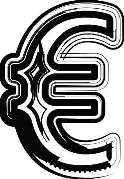 Abstract euro sign Stock Illustration