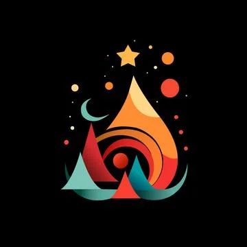 Abstract evening nature Stock Illustration