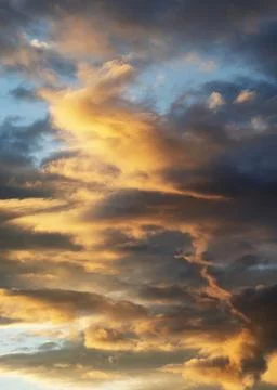 Abstract evening sky with clouds Stock Photos