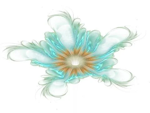 Abstract exotic flower on white background. イラスト素材