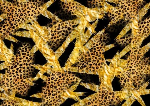 Abstract exotic leopard skin texture Stock Illustration