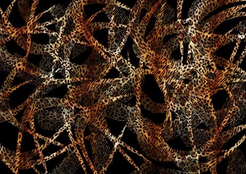 Abstract exotic leopard skin texture Stock Illustration