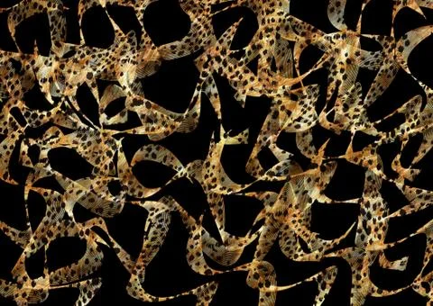 Abstract exotic leopard skin texture Stock Illustration