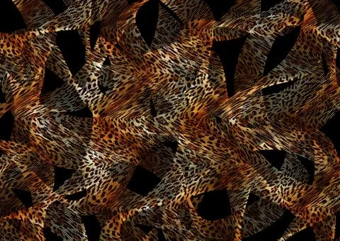 Abstract exotic leopard skin texture Stock Illustration