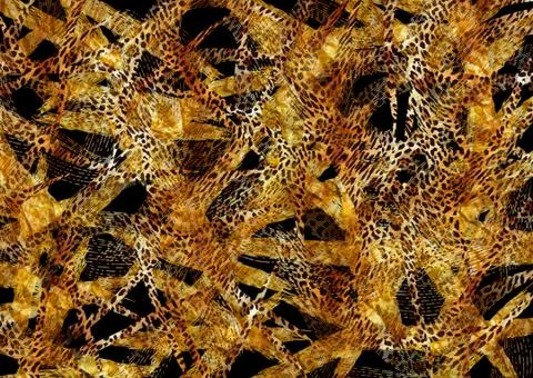 Abstract exotic leopard skin texture Stock Illustration