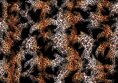 Abstract exotic leopard skin texture Stock Illustration