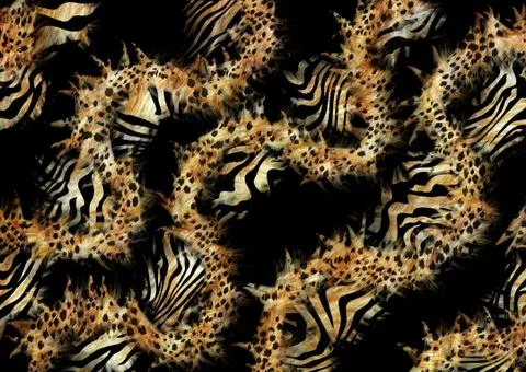 Abstract exotic leopard skin texture Stock Illustration