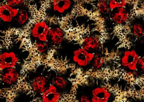 Abstract exotic leopard skin texture Stock Illustration