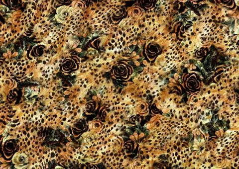 Abstract exotic leopard skin texture Stock Illustration
