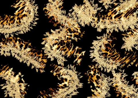 Abstract exotic leopard skin texture Stock Illustration