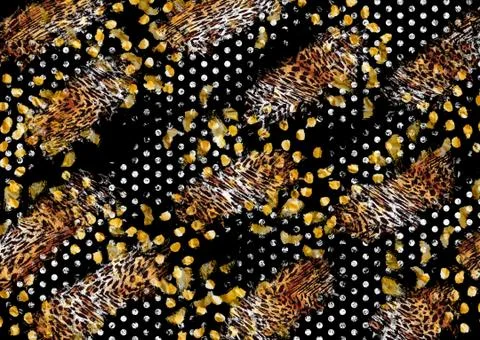 Abstract exotic leopard skin texture Stock Illustration