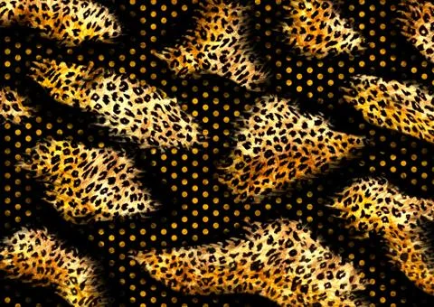 Abstract exotic leopard skin texture Stock Illustration