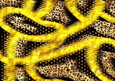 Abstract exotic leopard skin texture Stock Illustration