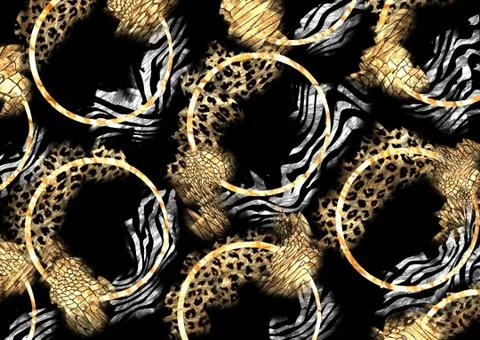 Abstract exotic leopard skin texture Stock Illustration