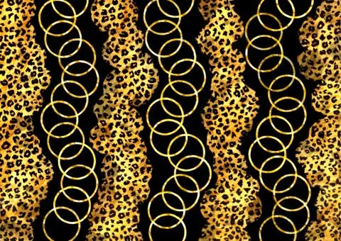 Abstract exotic leopard skin texture Stock Illustration