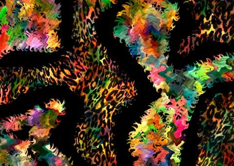 Abstract exotic leopard skin texture Stock Illustration