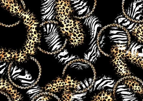 Abstract exotic leopard skin texture Stock Illustration