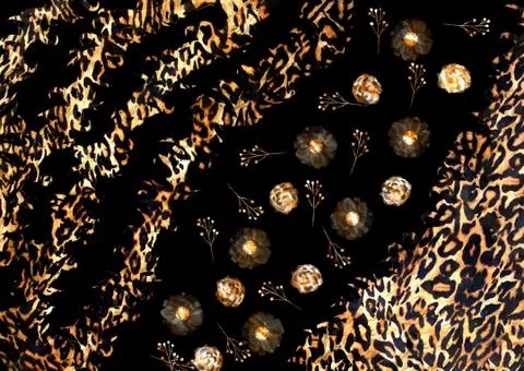 Abstract exotic leopard skin texture Stock Illustration