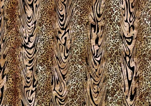 Abstract exotic leopard skin texture Stock Illustration