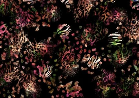 Abstract exotic leopard skin texture Stock Illustration