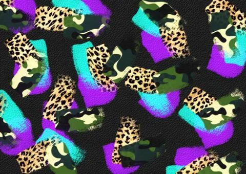 Abstract exotic leopard skin texture Stock Illustration