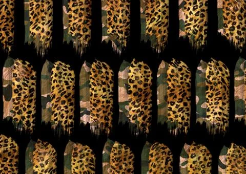 Abstract exotic leopard skin texture Stock Illustration